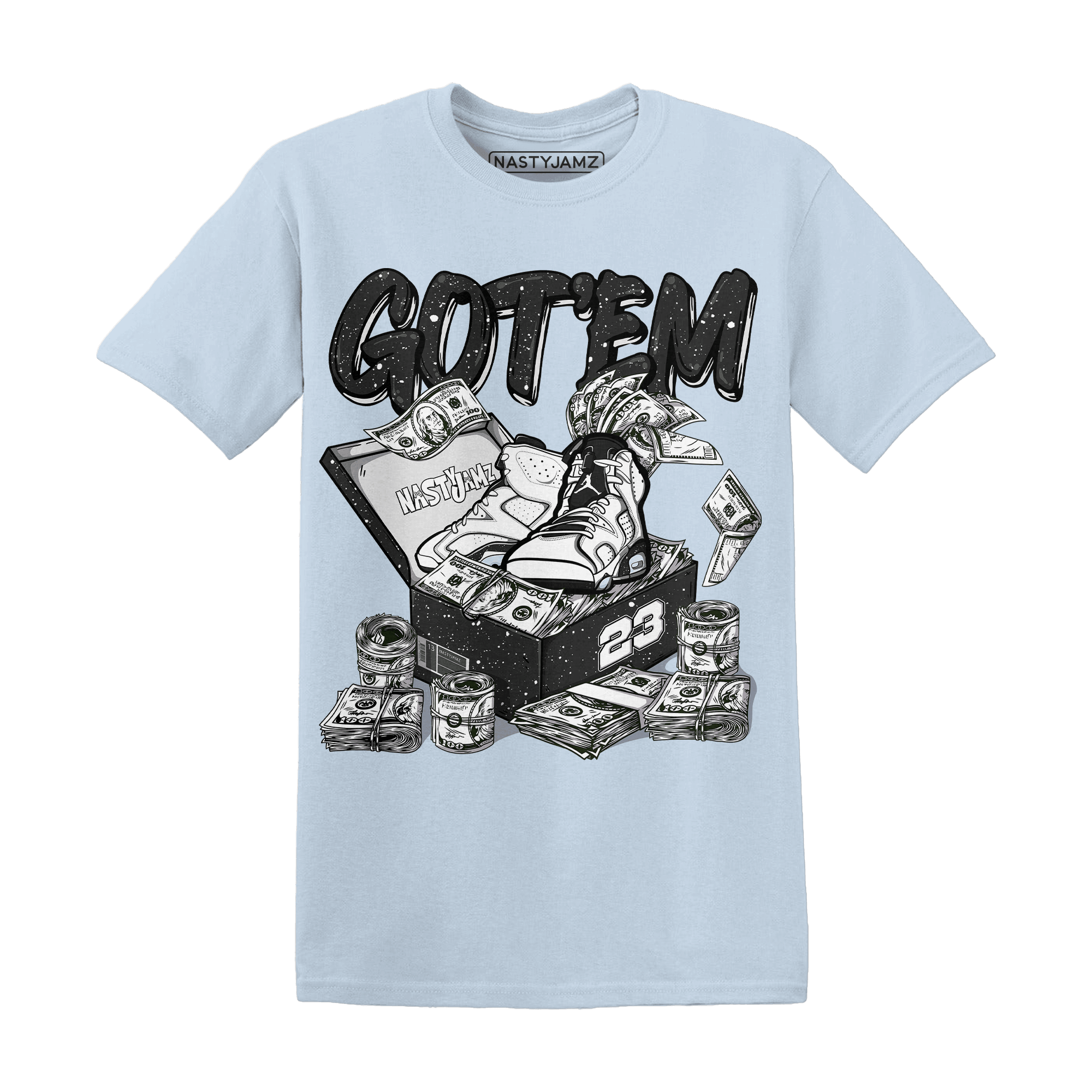Reverse Oreo 6s T Shirt Match Dollar Sneaker Box - NastyJamz
