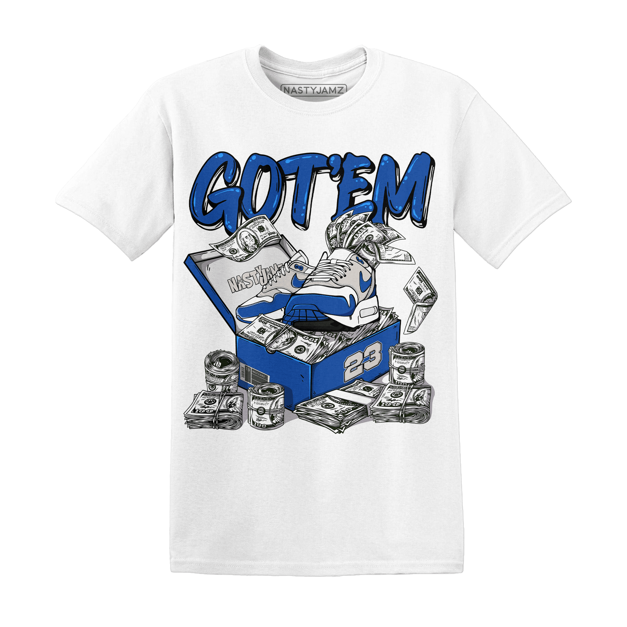 Air Max 1 86 Royal T Shirt Match Dollar Sneaker Box - NastyJamz