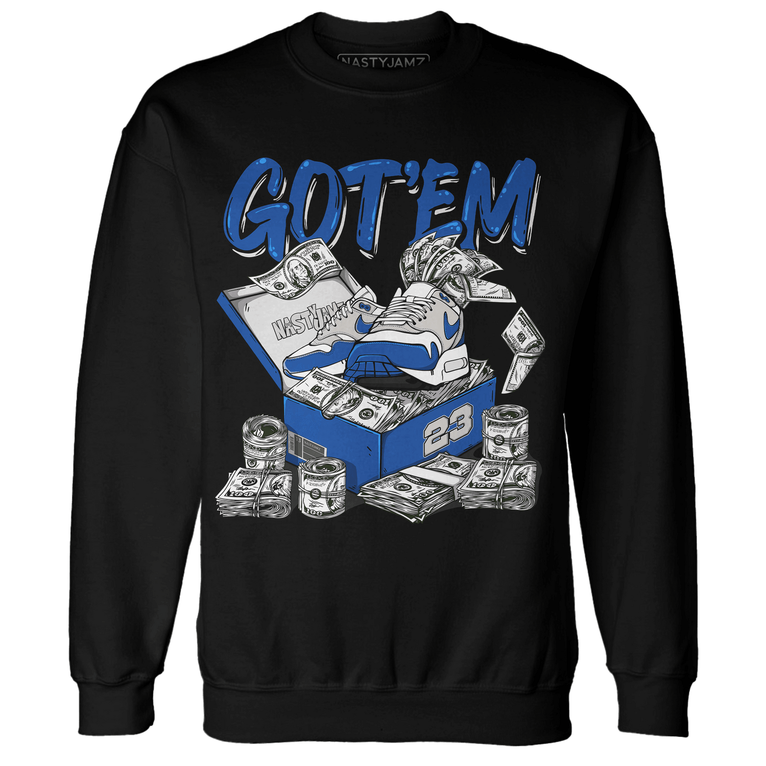 Air Max 1 86 Royal Sweatshirt Match Dollar Sneaker Box - NastyJamz