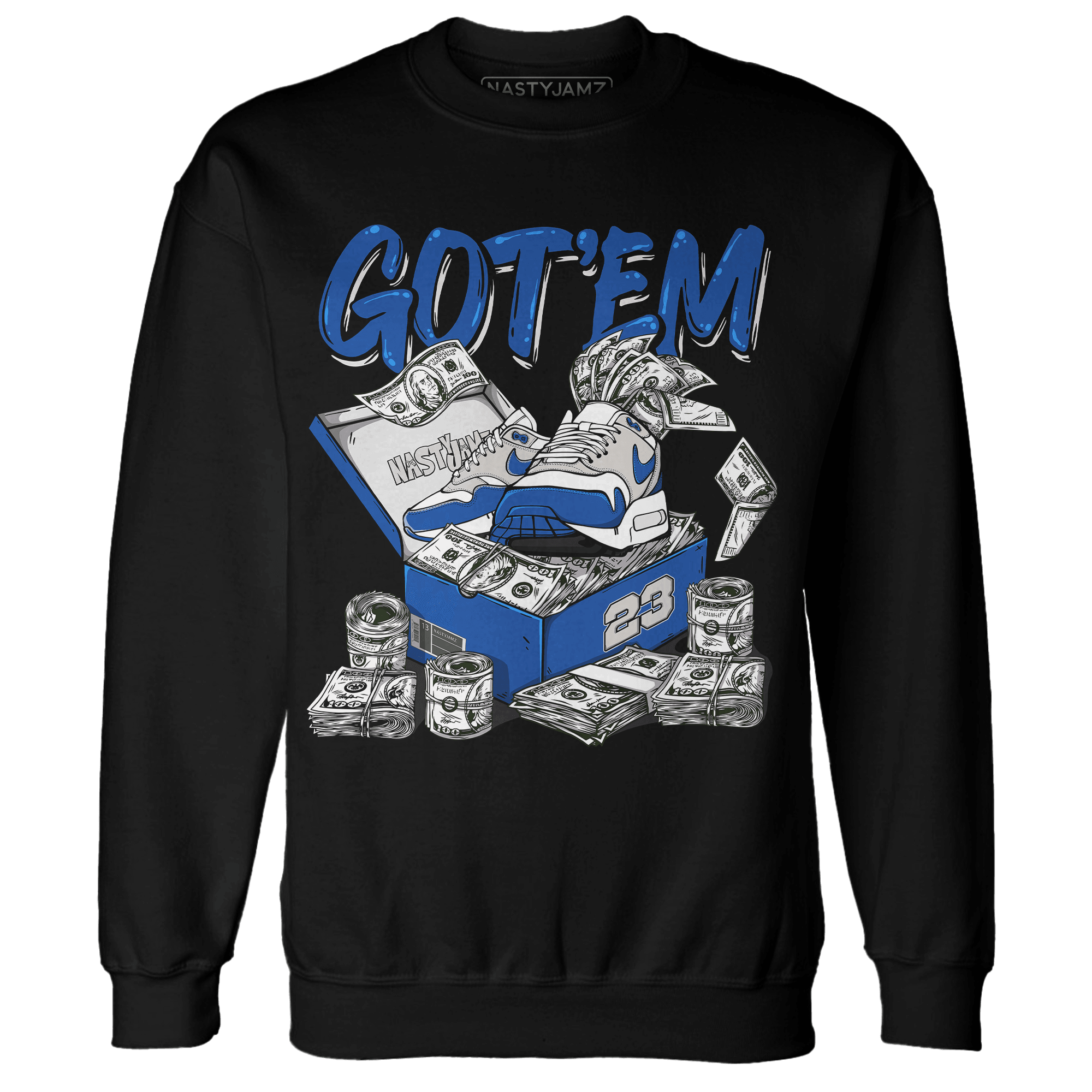 Air Max 1 86 Royal Sweatshirt Match Dollar Sneaker Box - NastyJamz