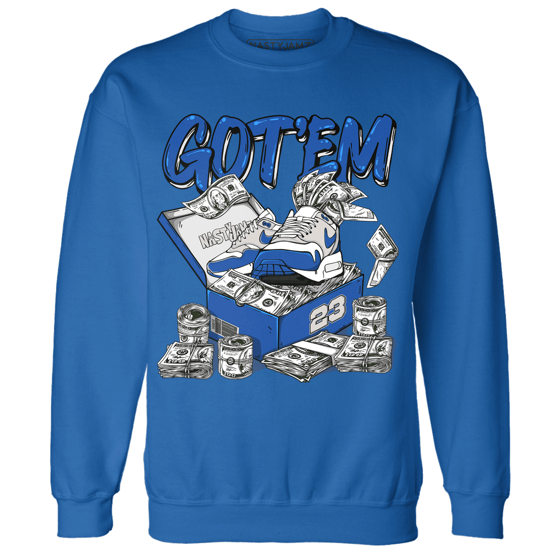 Air Max 1 86 Royal Sweatshirt Match Dollar Sneaker Box - NastyJamz