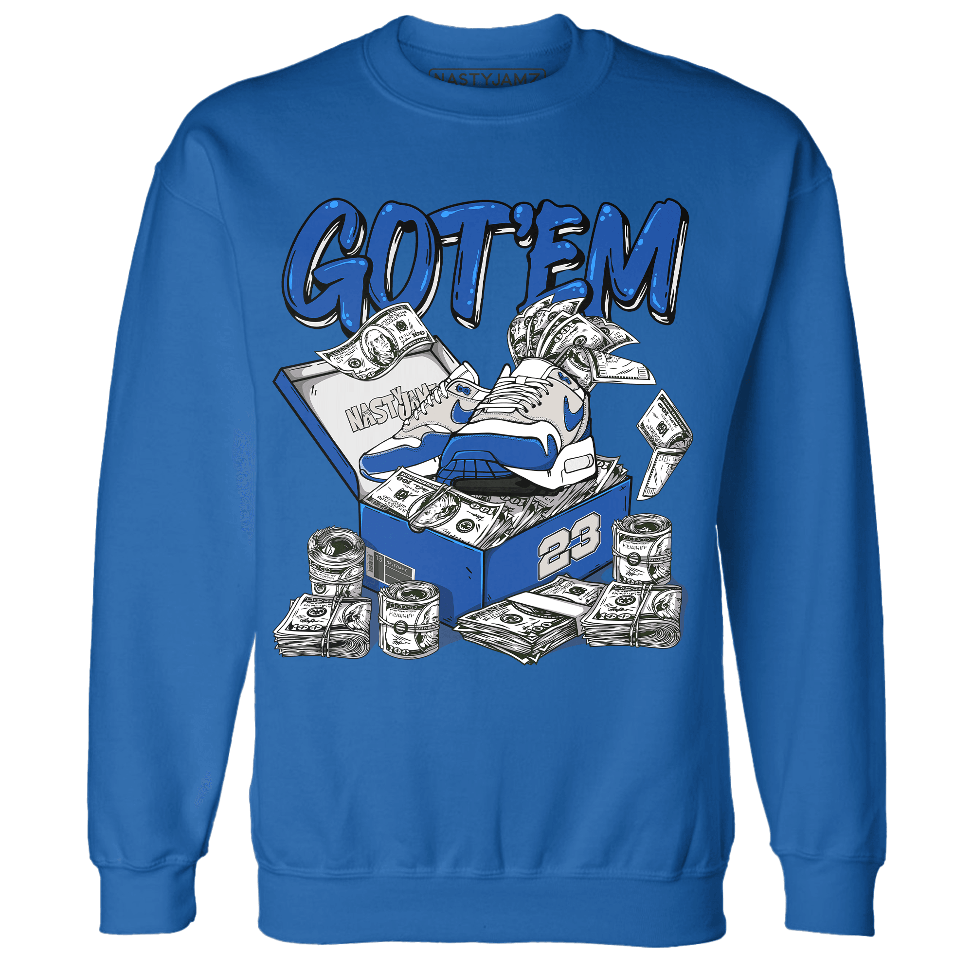 Air Max 1 86 Royal Sweatshirt Match Dollar Sneaker Box - NastyJamz