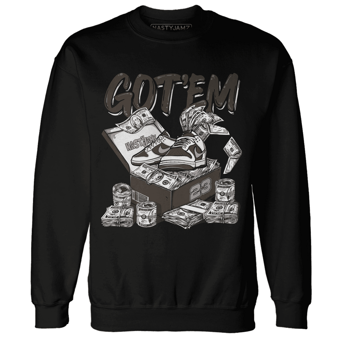 Dunk Low Baroque Brown Sweatshirt Match Dollar Sneaker Box - NastyJamz
