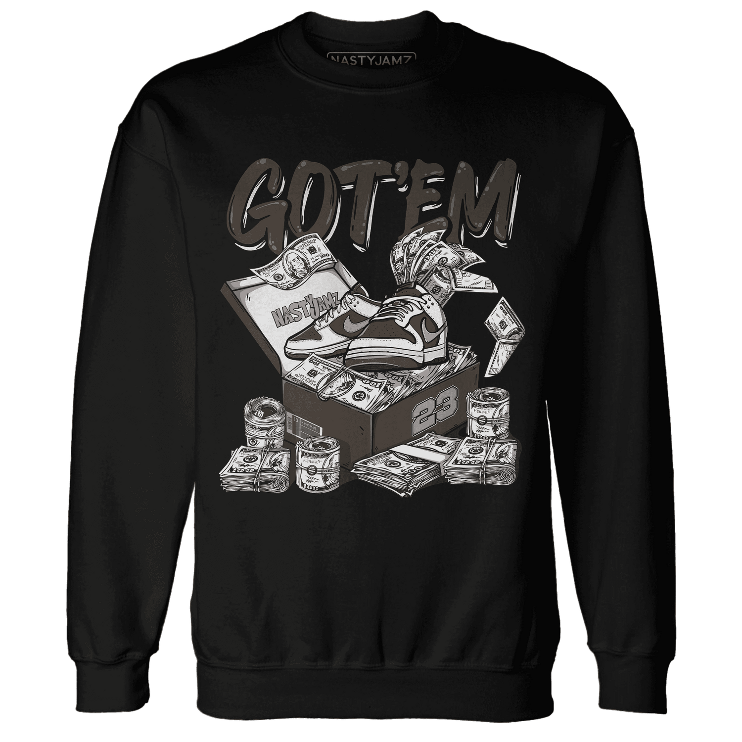 Dunk Low Baroque Brown Sweatshirt Match Dollar Sneaker Box - NastyJamz