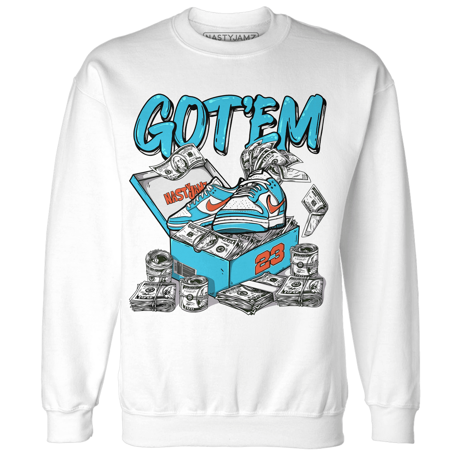 Dunk Low Dolphins Sweatshirt Match Dollar Sneaker Box - NastyJamz