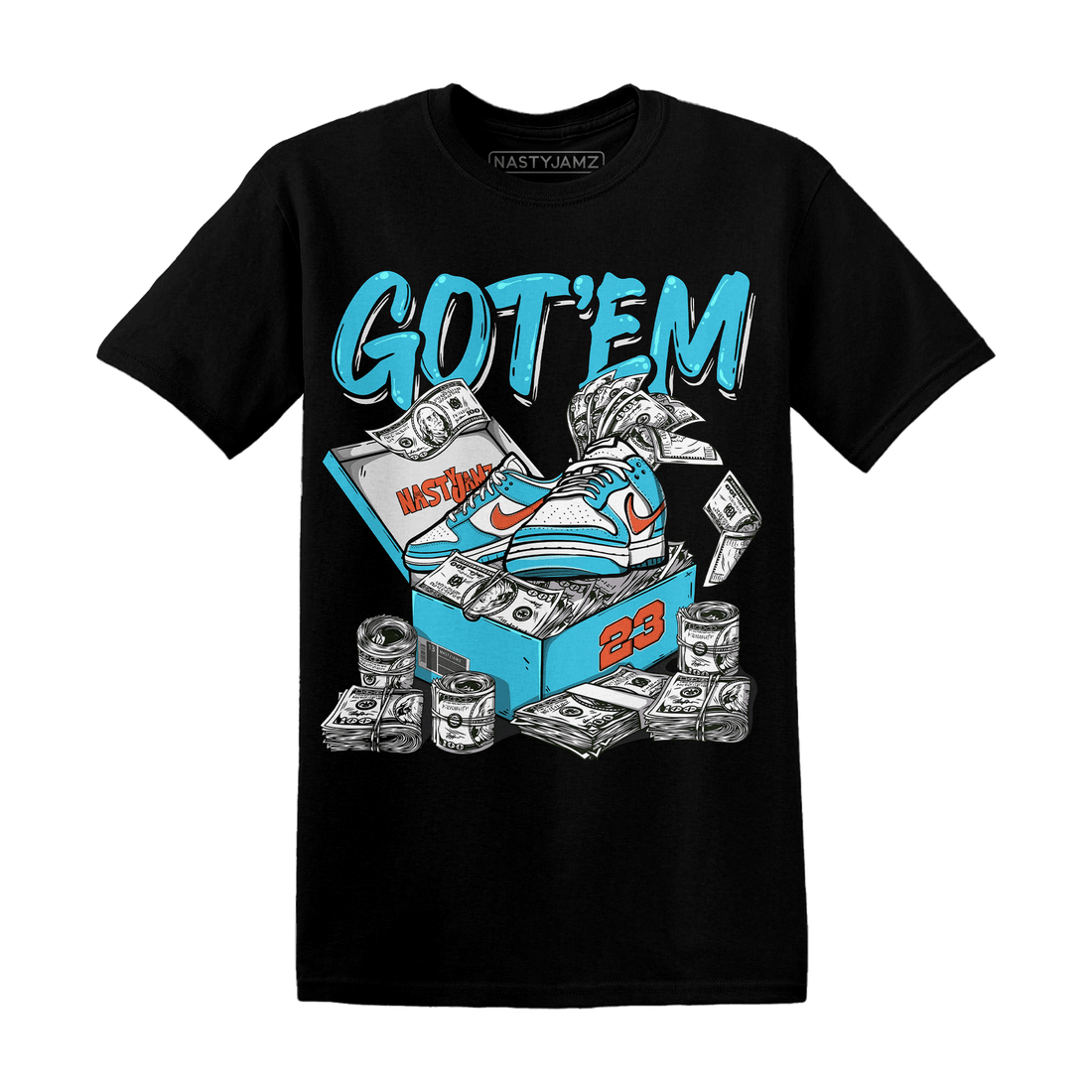 Dunk Low Dolphins T Shirt Match Dollar Sneaker Box - NastyJamz