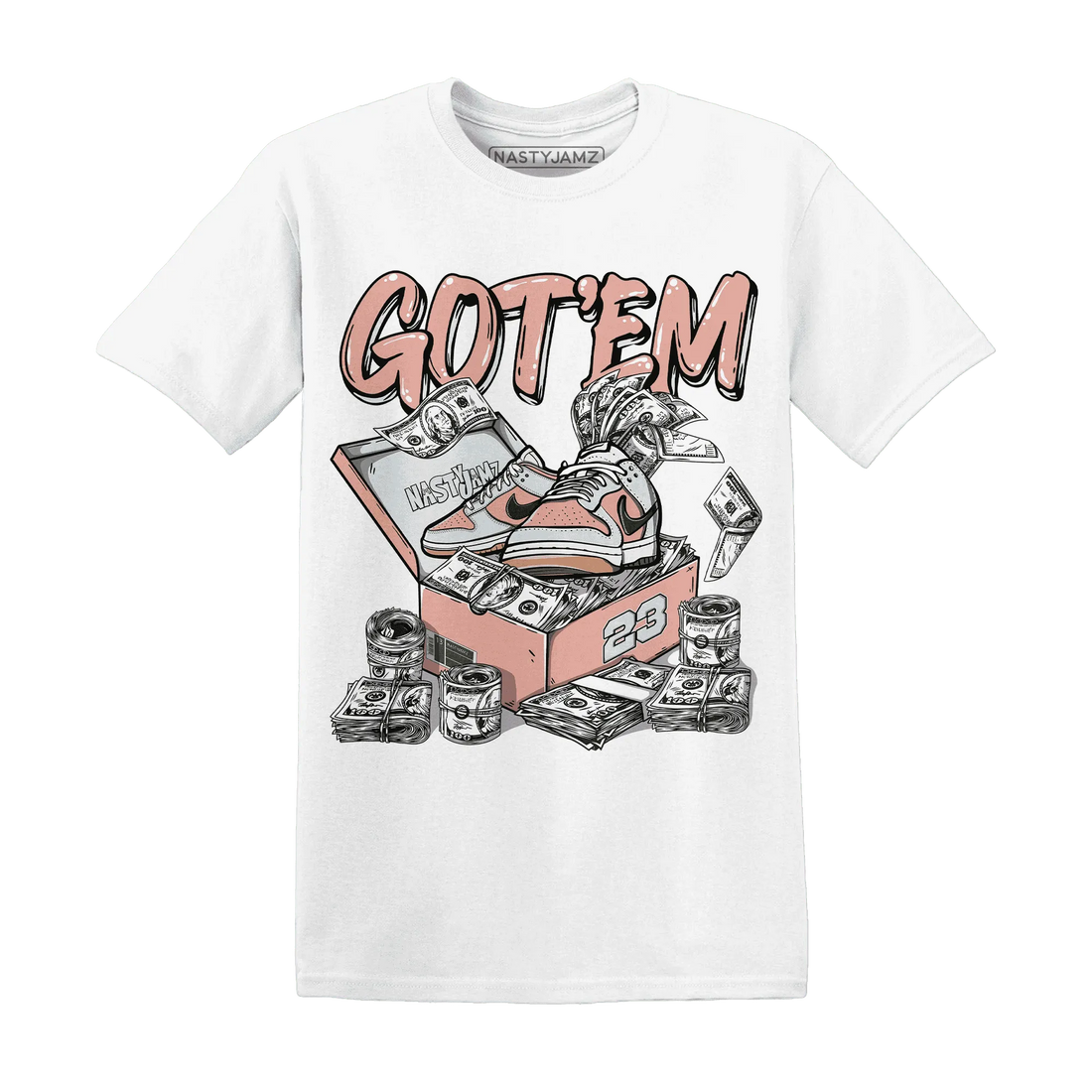 Dunk-Low-Glacier-Blue-Arctic-Orange-NastyJamz-T-Shirt-Match-Dollar-Sneaker-Box