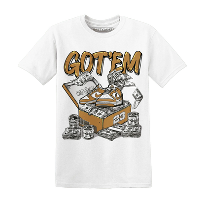 Dunk-Low-Retro-Wheat-Orange-NastyJamz-T-Shirt-Match-Dollar-Sneaker-Box