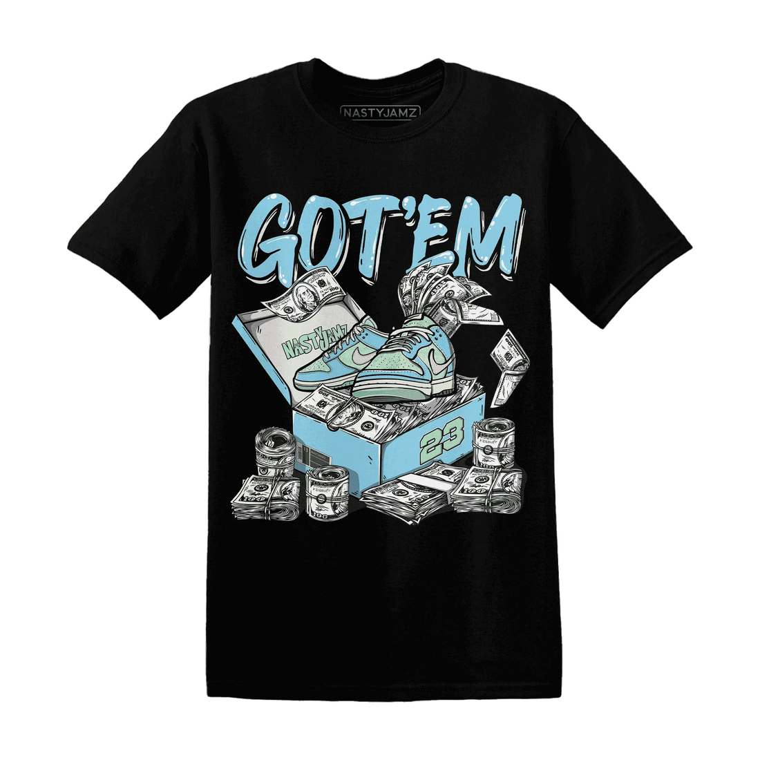 Dunk-Verdy-Visty-Blue-Gaze-Light-Arctic-NastyJamz-T-Shirt-Match-Dollar-Sneaker-Box