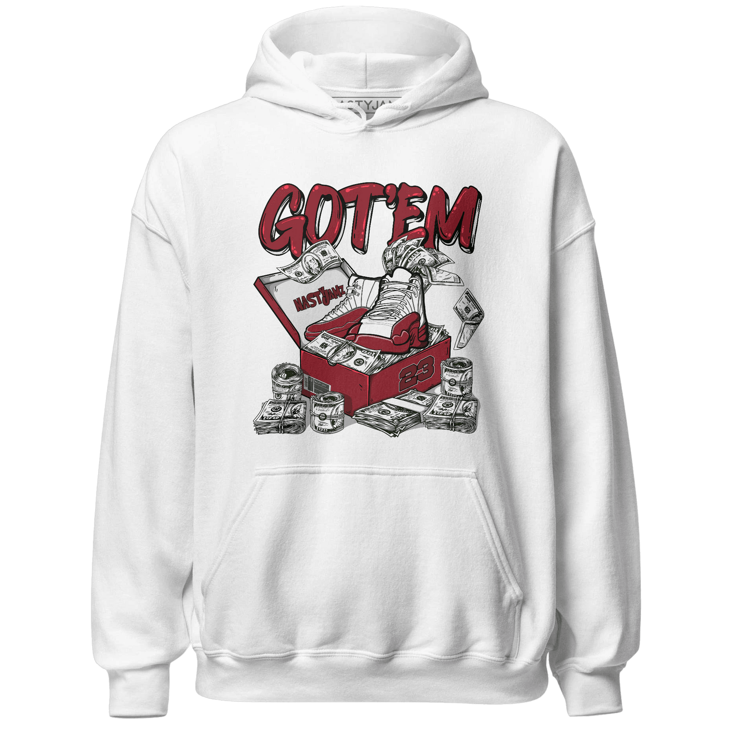 Cherry 12s Hoodie Match Dollar Sneaker Box - NastyJamz