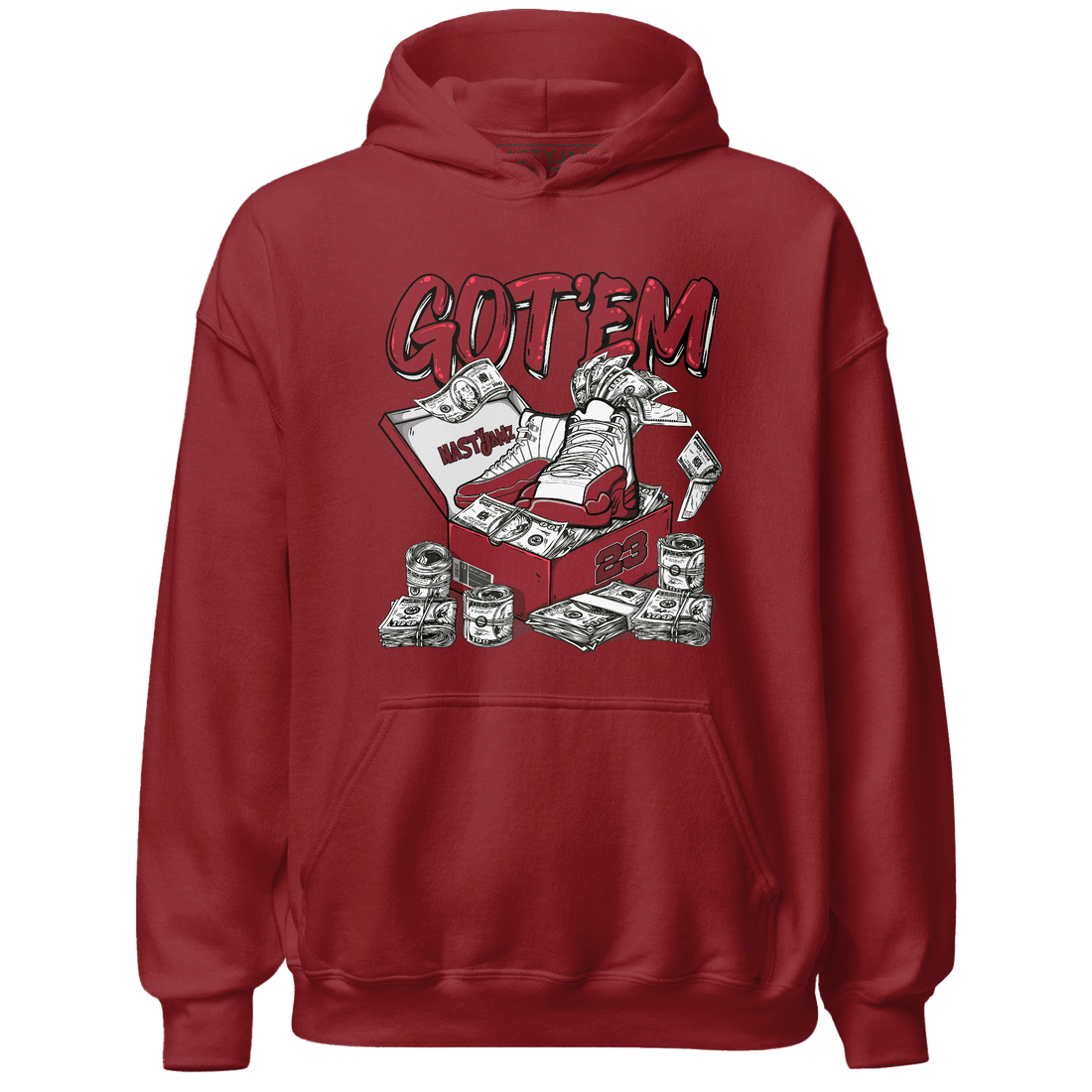 Cherry 12s Hoodie Match Dollar Sneaker Box - NastyJamz