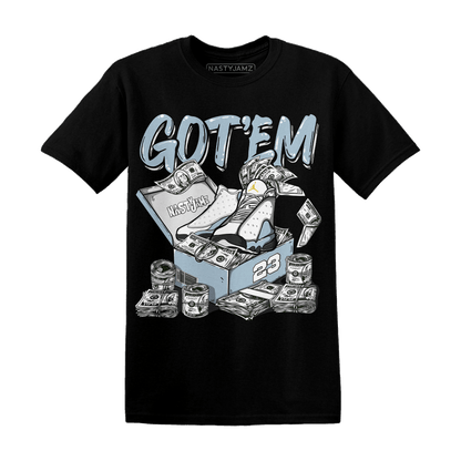Blue Grey 13s T Shirt Match Dollar Sneaker Box - NastyJamz