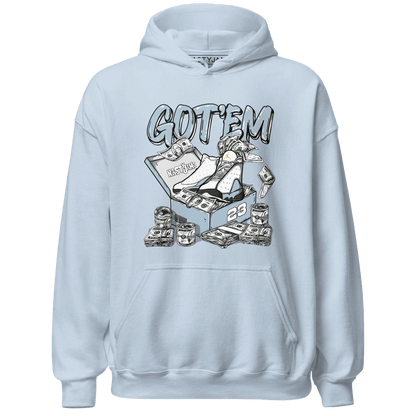 Blue Grey 13s Hoodie Match Dollar Sneaker Box - NastyJamz
