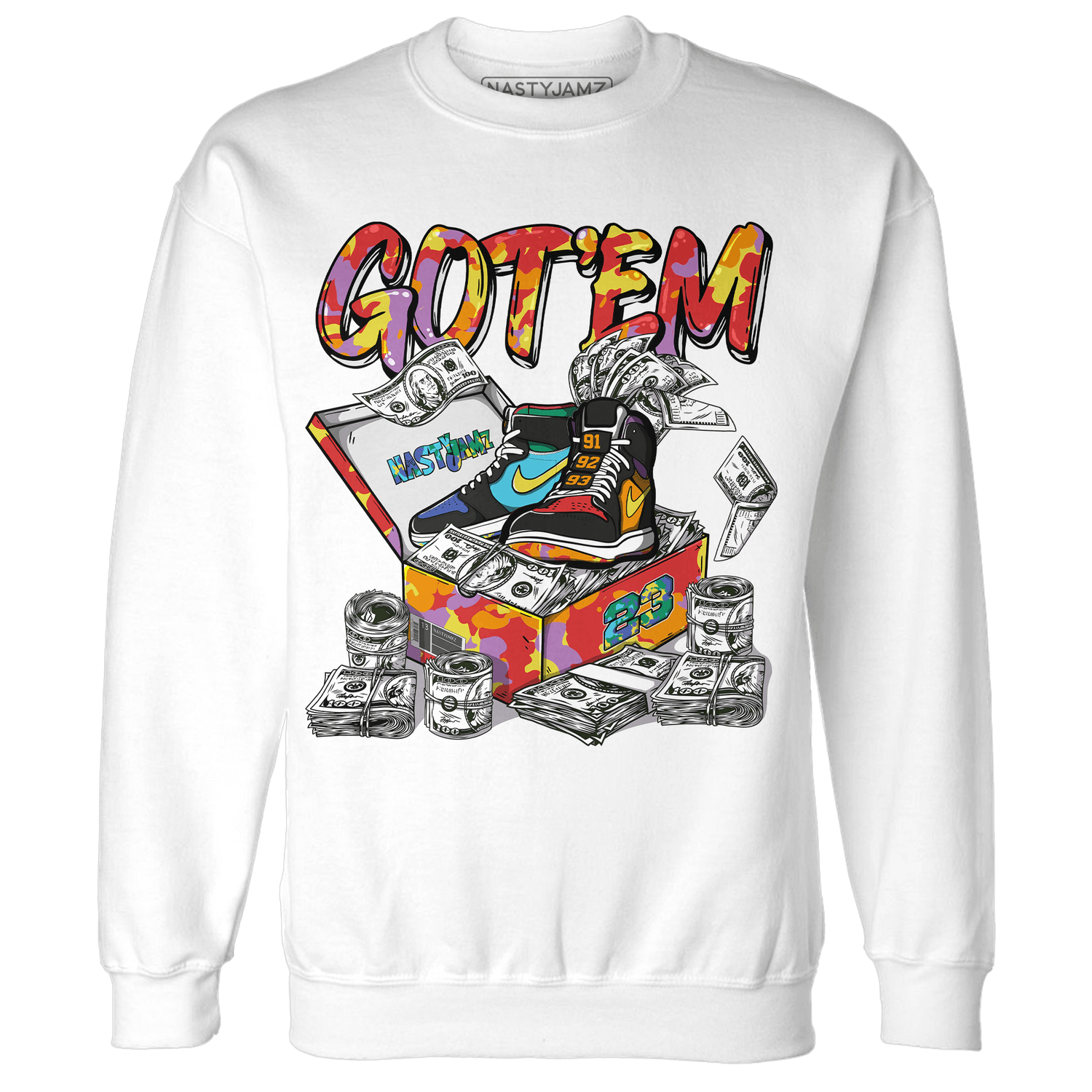 Mid GS Six Championships 1s Sweatshirt Match Dollar Sneaker Box - NastyJamz