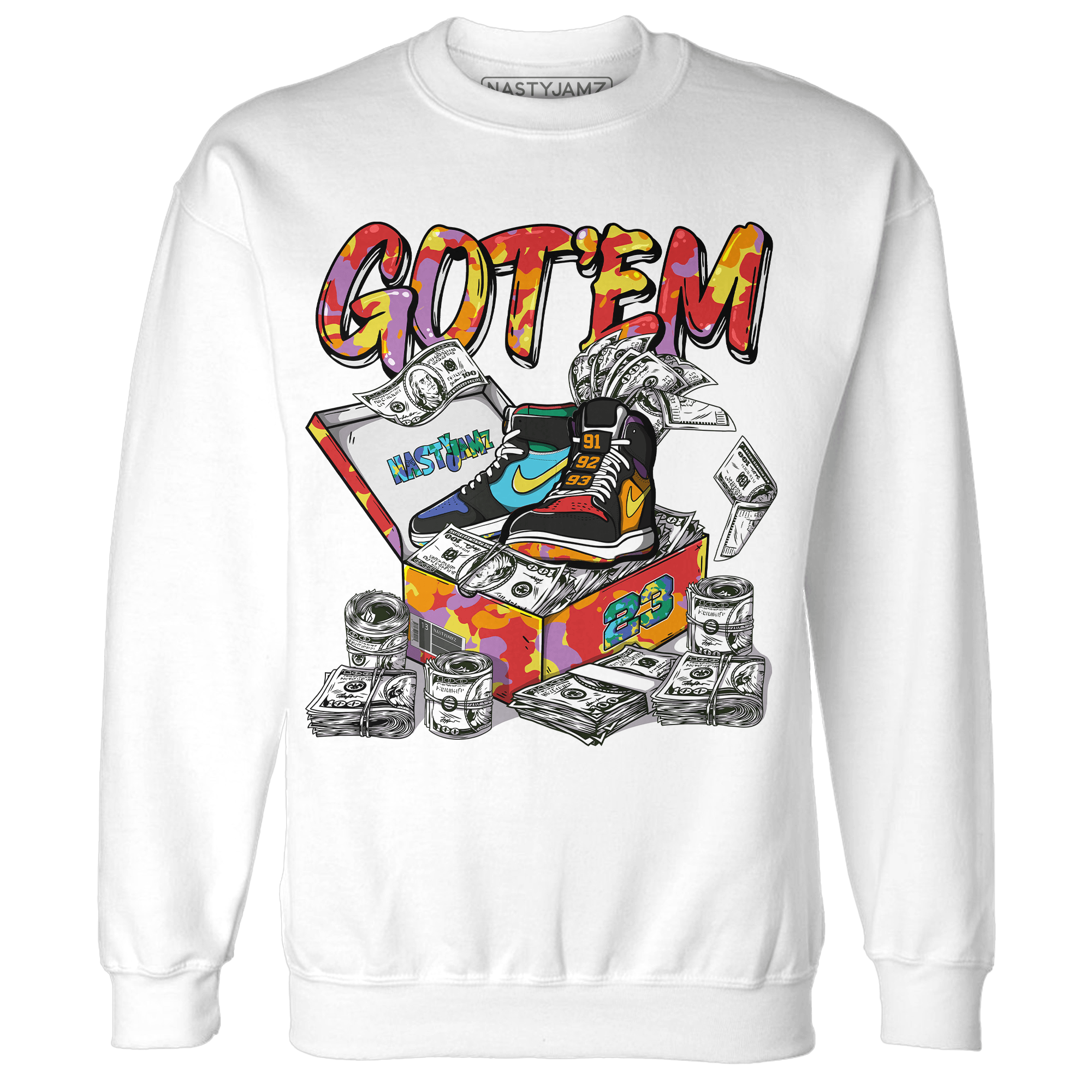 Mid GS Six Championships 1s Sweatshirt Match Dollar Sneaker Box - NastyJamz