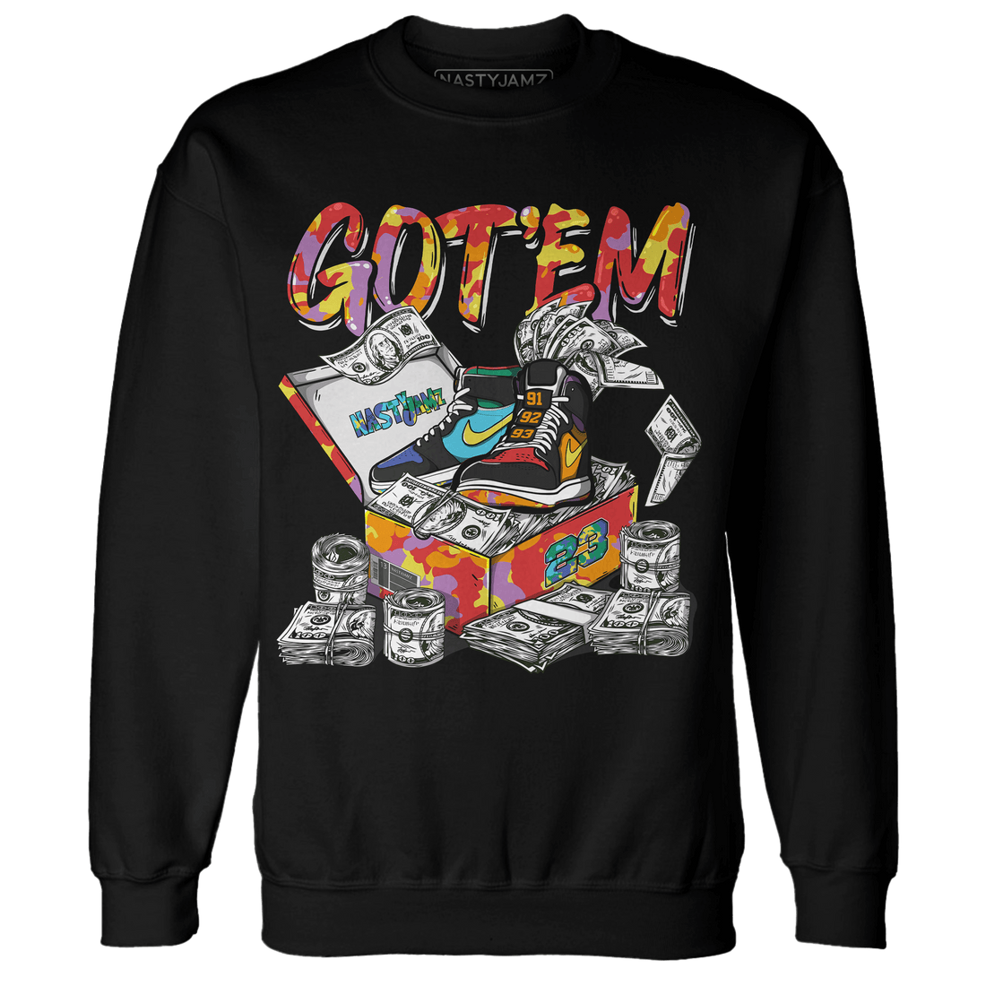 Mid GS Six Championships 1s Sweatshirt Match Dollar Sneaker Box - NastyJamz