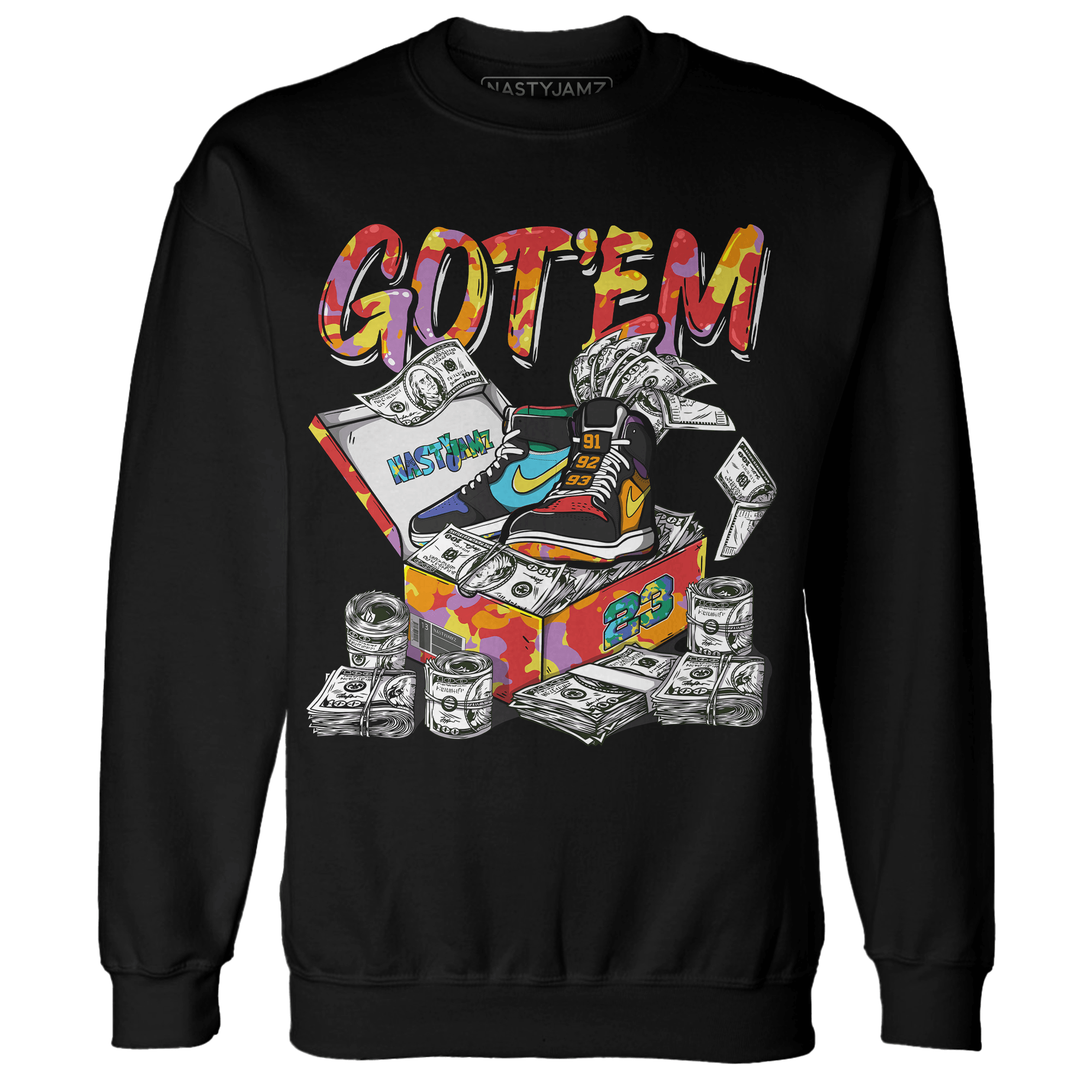 Mid GS Six Championships 1s Sweatshirt Match Dollar Sneaker Box - NastyJamz