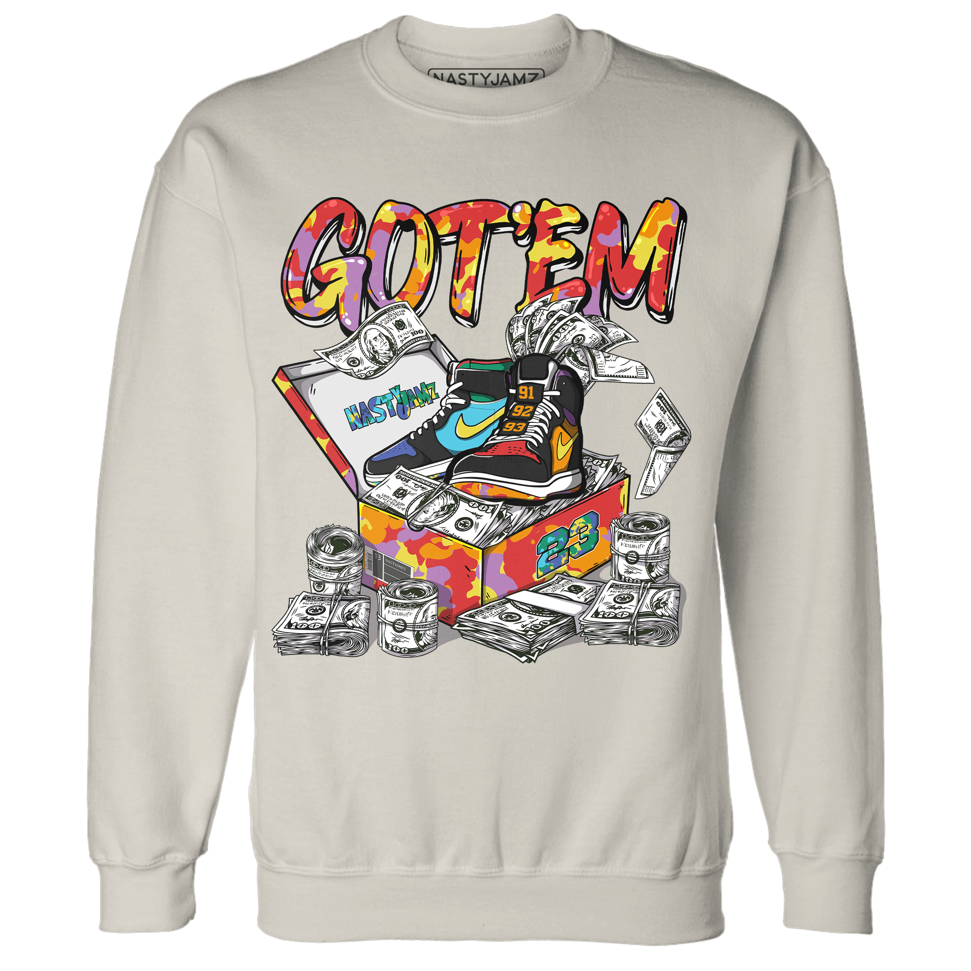 Mid GS Six Championships 1s Sweatshirt Match Dollar Sneaker Box - NastyJamz