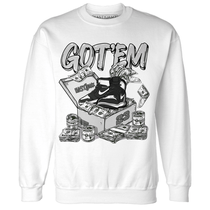 Retro High OG Black White 1s Sweatshirt Match Dollar Sneaker Box - NastyJamz