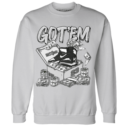 Retro High OG Black White 1s Sweatshirt Match Dollar Sneaker Box - NastyJamz