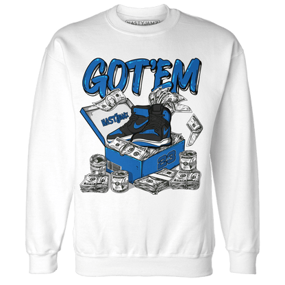 Royal Reimagined 1s Sweatshirt Match Dollar Sneaker Box - NastyJamz
