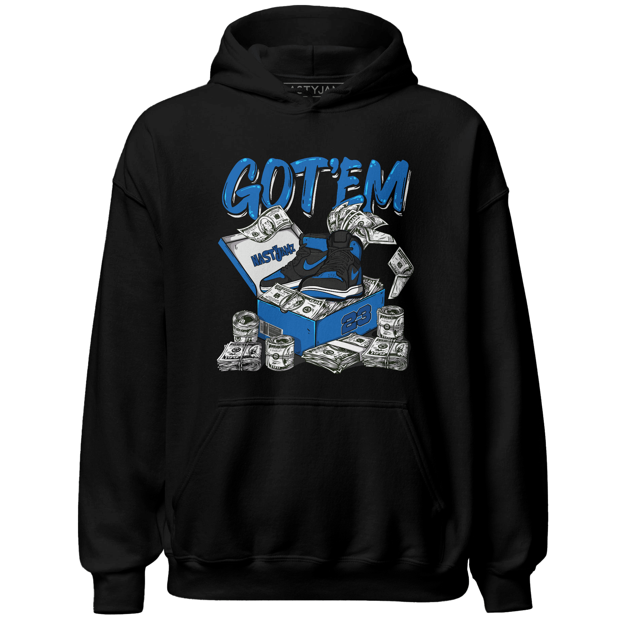 Royal Reimagined 1s Hoodie Match Dollar Sneaker Box - NastyJamz