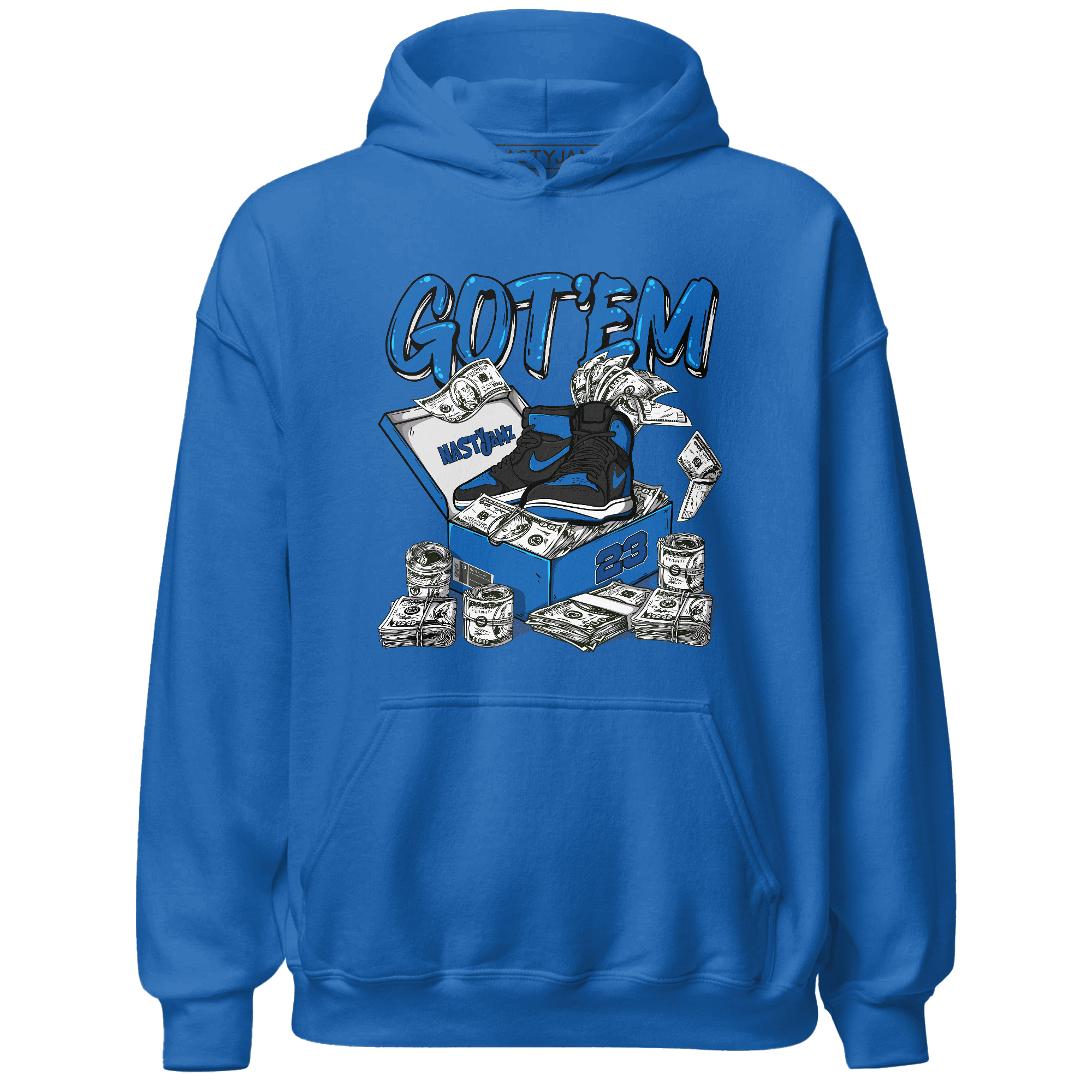 Royal Reimagined 1s Hoodie Match Dollar Sneaker Box - NastyJamz