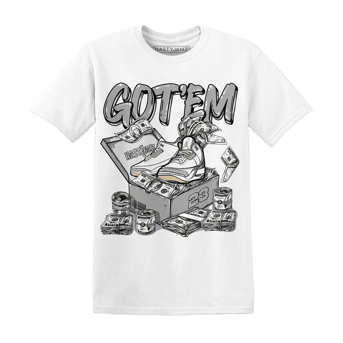 Craft Ivory 3s T Shirt Match Dollar Sneaker Box - NastyJamz