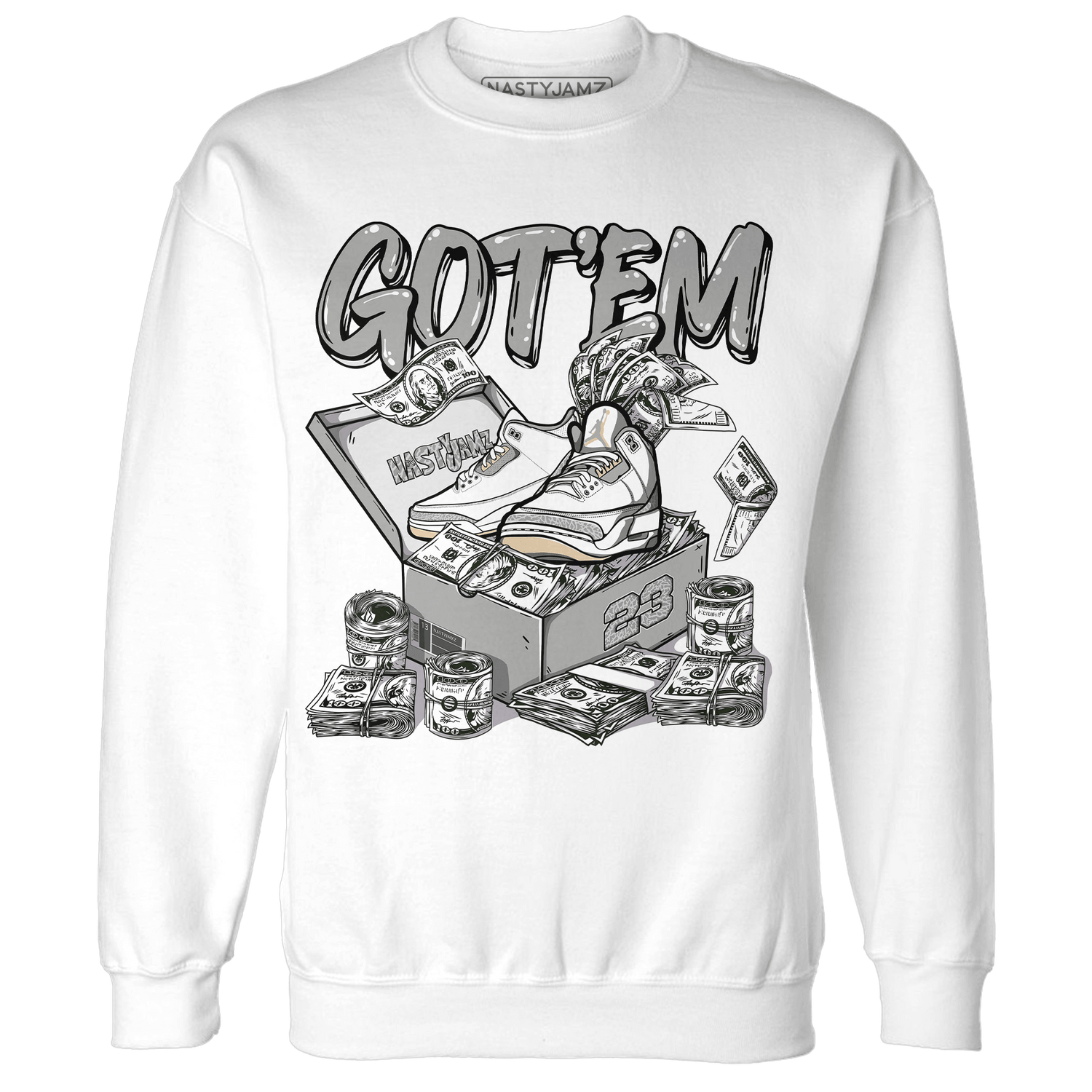 Craft Ivory 3s Sweatshirt Match Dollar Sneaker Box - NastyJamz