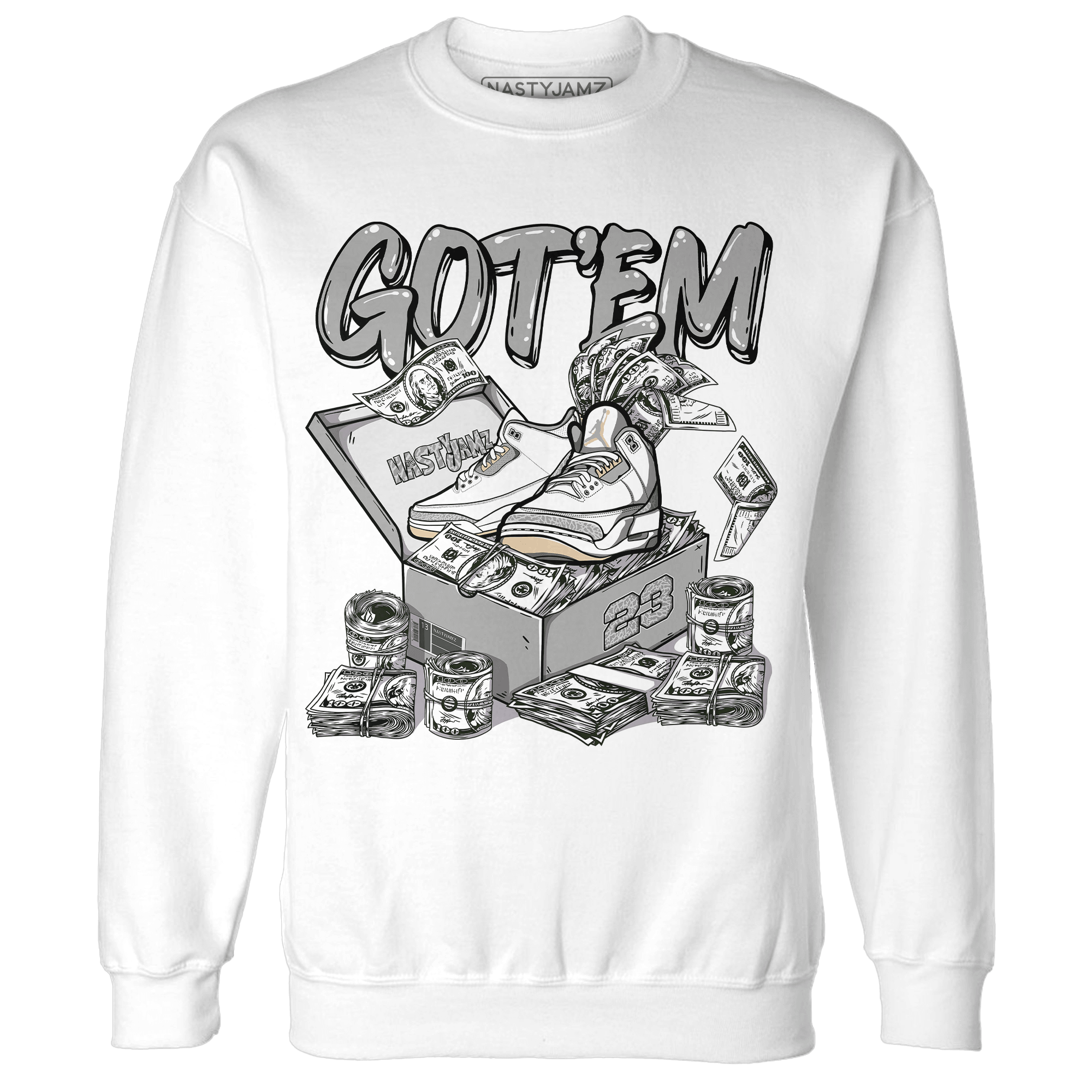 Craft Ivory 3s Sweatshirt Match Dollar Sneaker Box - NastyJamz
