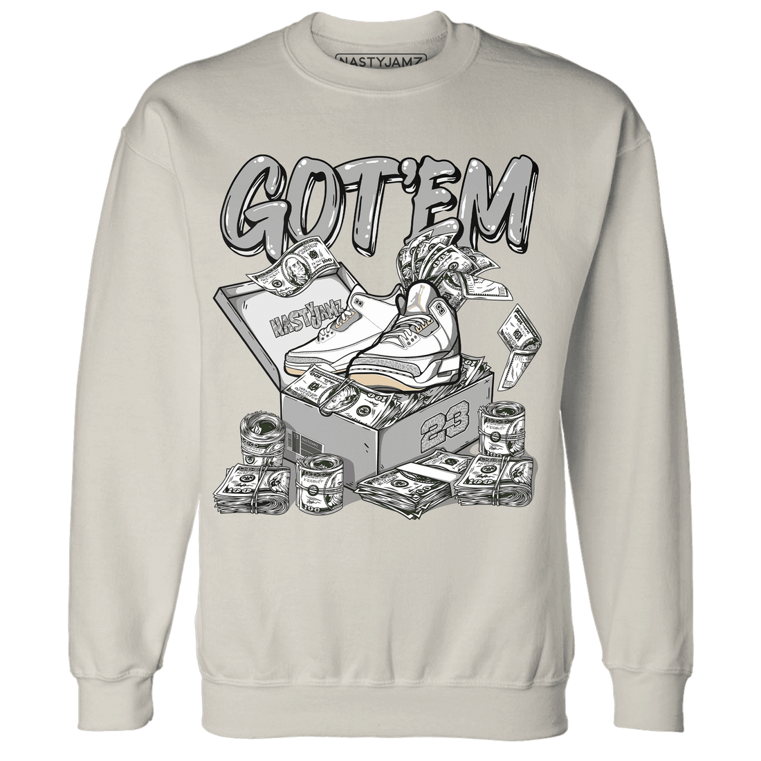 Craft Ivory 3s Sweatshirt Match Dollar Sneaker Box - NastyJamz