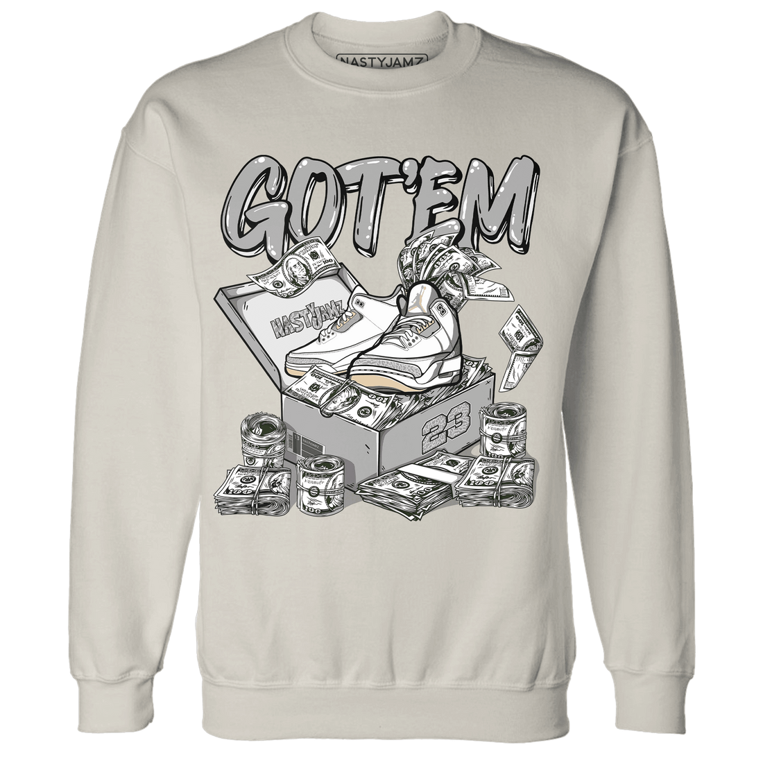 Craft Ivory 3s Sweatshirt Match Dollar Sneaker Box - NastyJamz