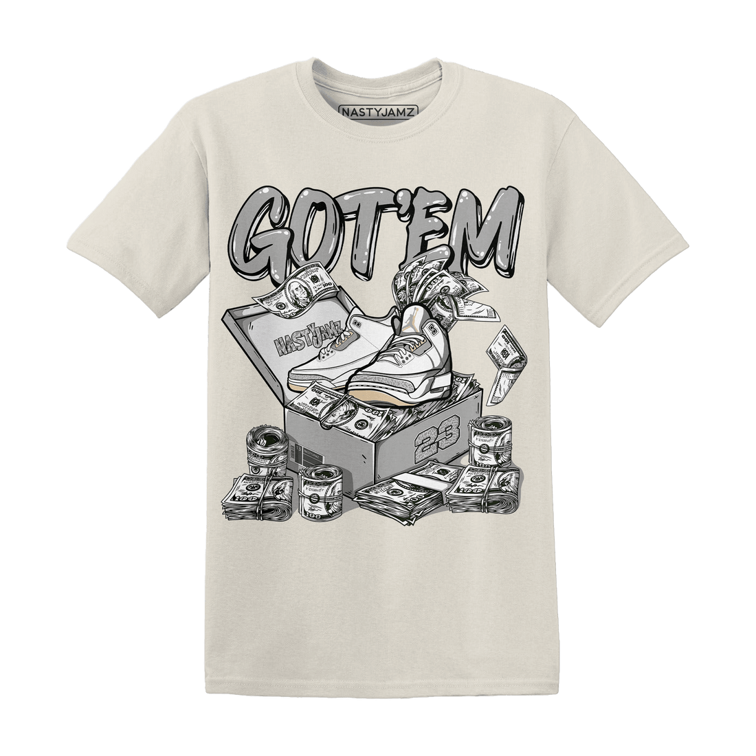 Craft Ivory 3s T Shirt Match Dollar Sneaker Box - NastyJamz