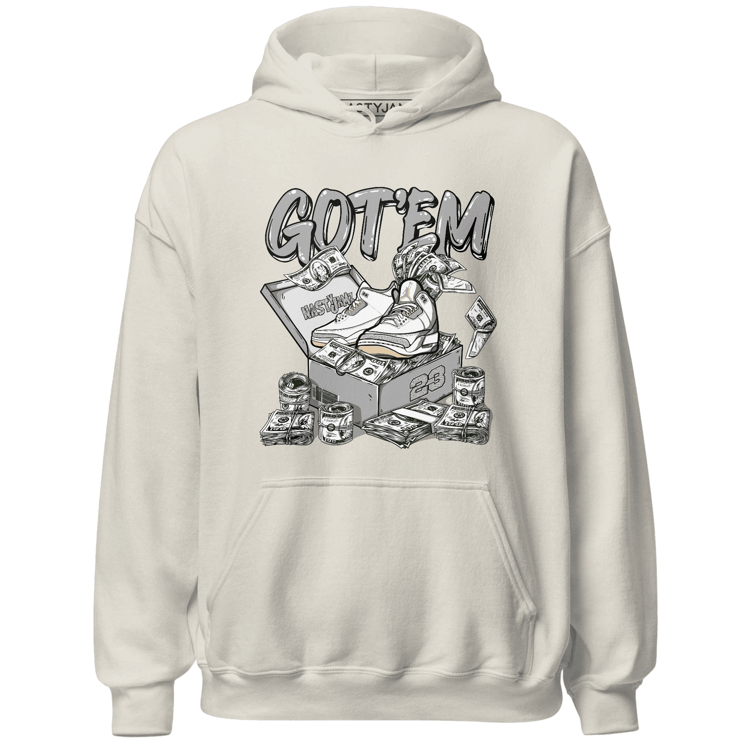 Craft Ivory 3s Hoodie Match Dollar Sneaker Box - NastyJamz