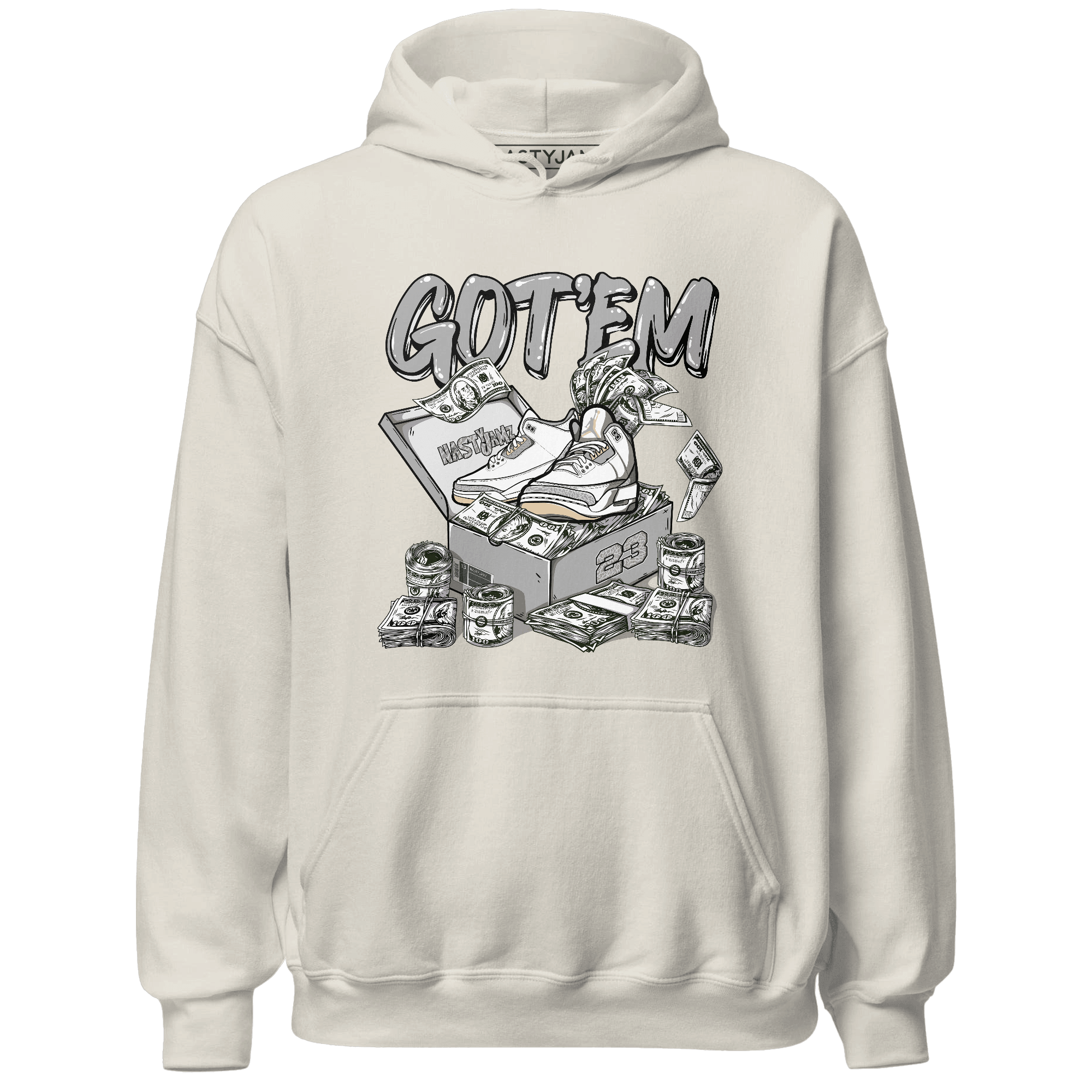 Craft Ivory 3s Hoodie Match Dollar Sneaker Box - NastyJamz