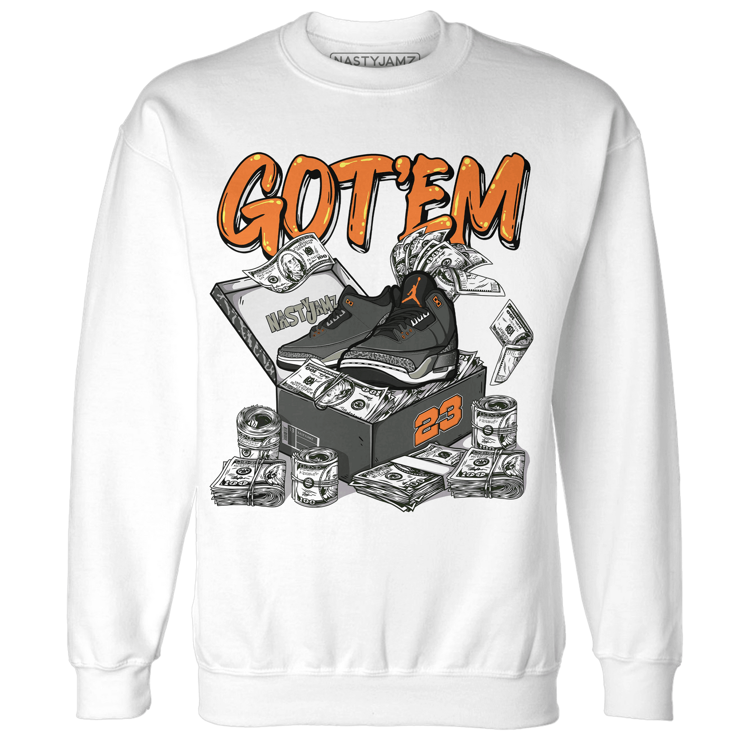 Fear Pack 3s Sweatshirt Match Dollar Sneaker Box - NastyJamz