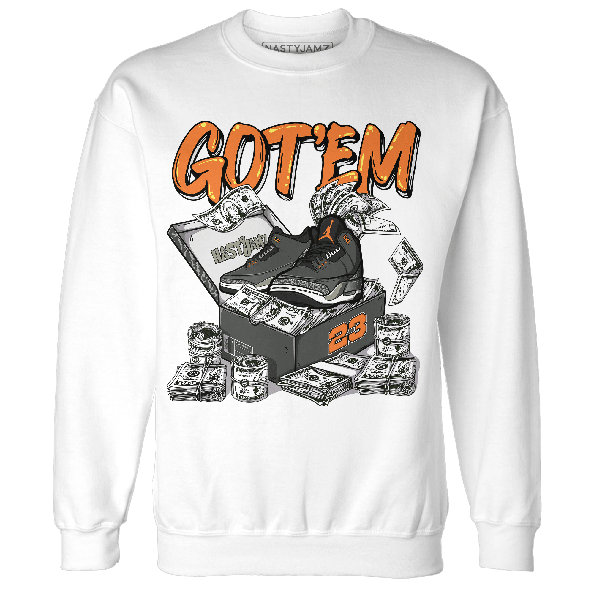Fear Pack 3s Sweatshirt Match Dollar Sneaker Box - NastyJamz