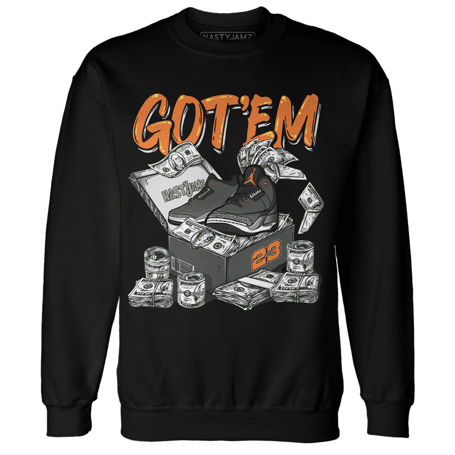 Fear Pack 3s Sweatshirt Match Dollar Sneaker Box - NastyJamz