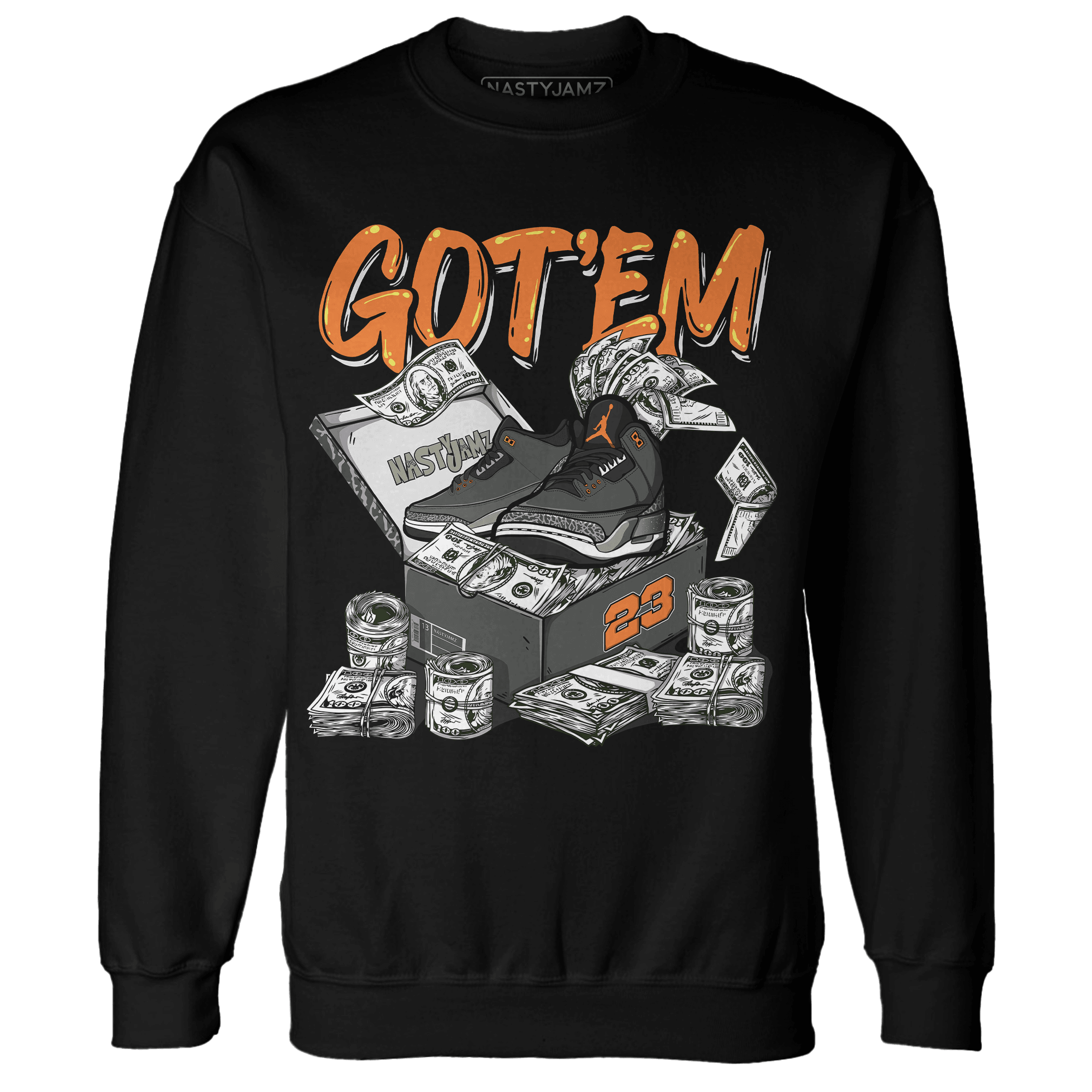 Fear Pack 3s Sweatshirt Match Dollar Sneaker Box - NastyJamz