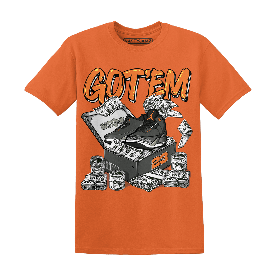 Fear Pack 3s T Shirt Match Dollar Sneaker Box - NastyJamz