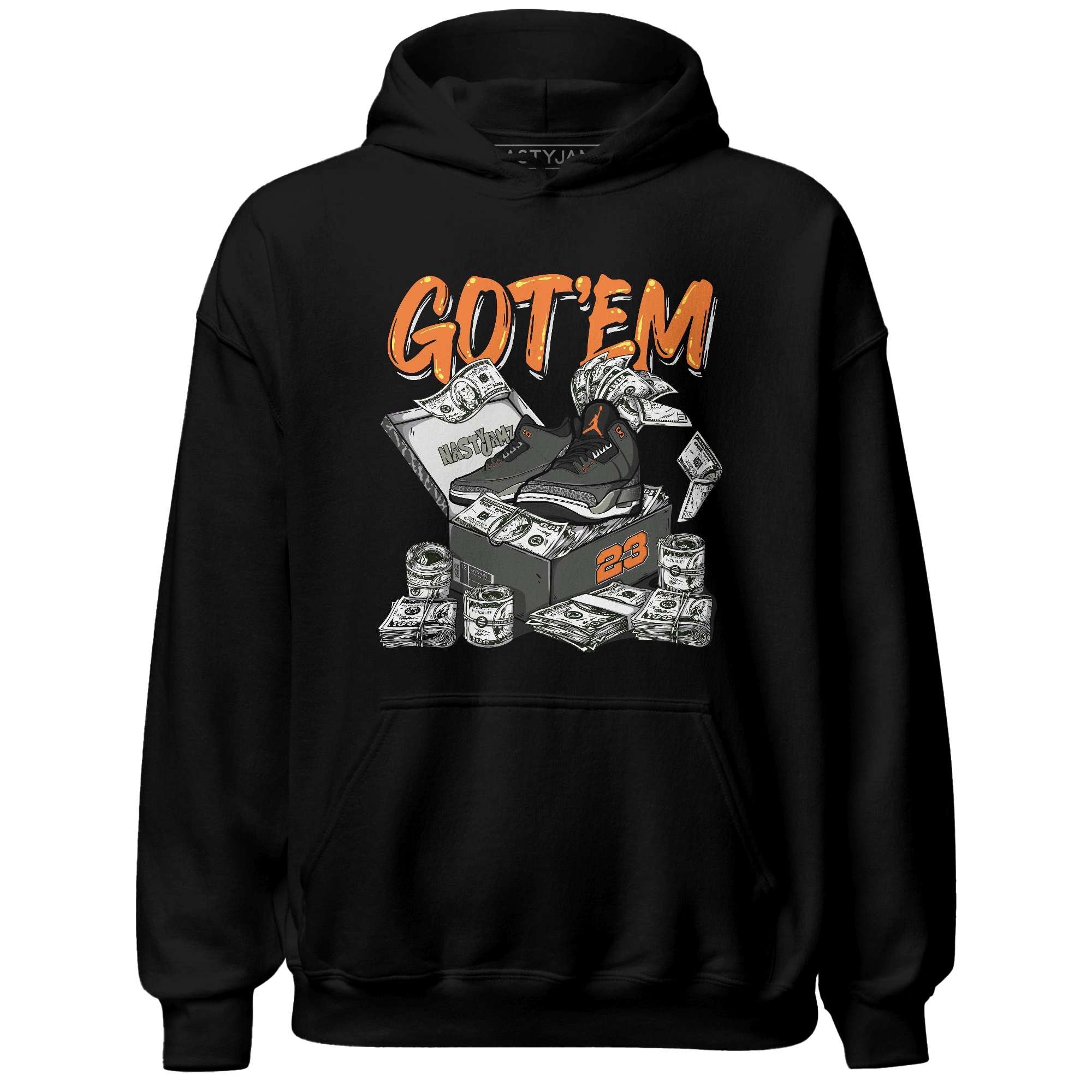 Fear Pack 3s Hoodie Match Dollar Sneaker Box - NastyJamz