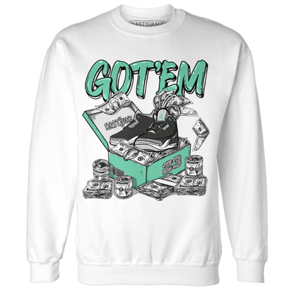 Green Glow 3s Sweatshirt Match Dollar Sneaker Box - NastyJamz