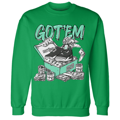 Green Glow 3s Sweatshirt Match Dollar Sneaker Box - NastyJamz