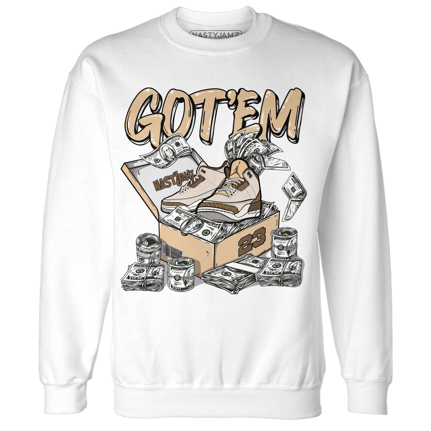 Palomino 3s Sweatshirt Match Dollar Sneaker Box - NastyJamz