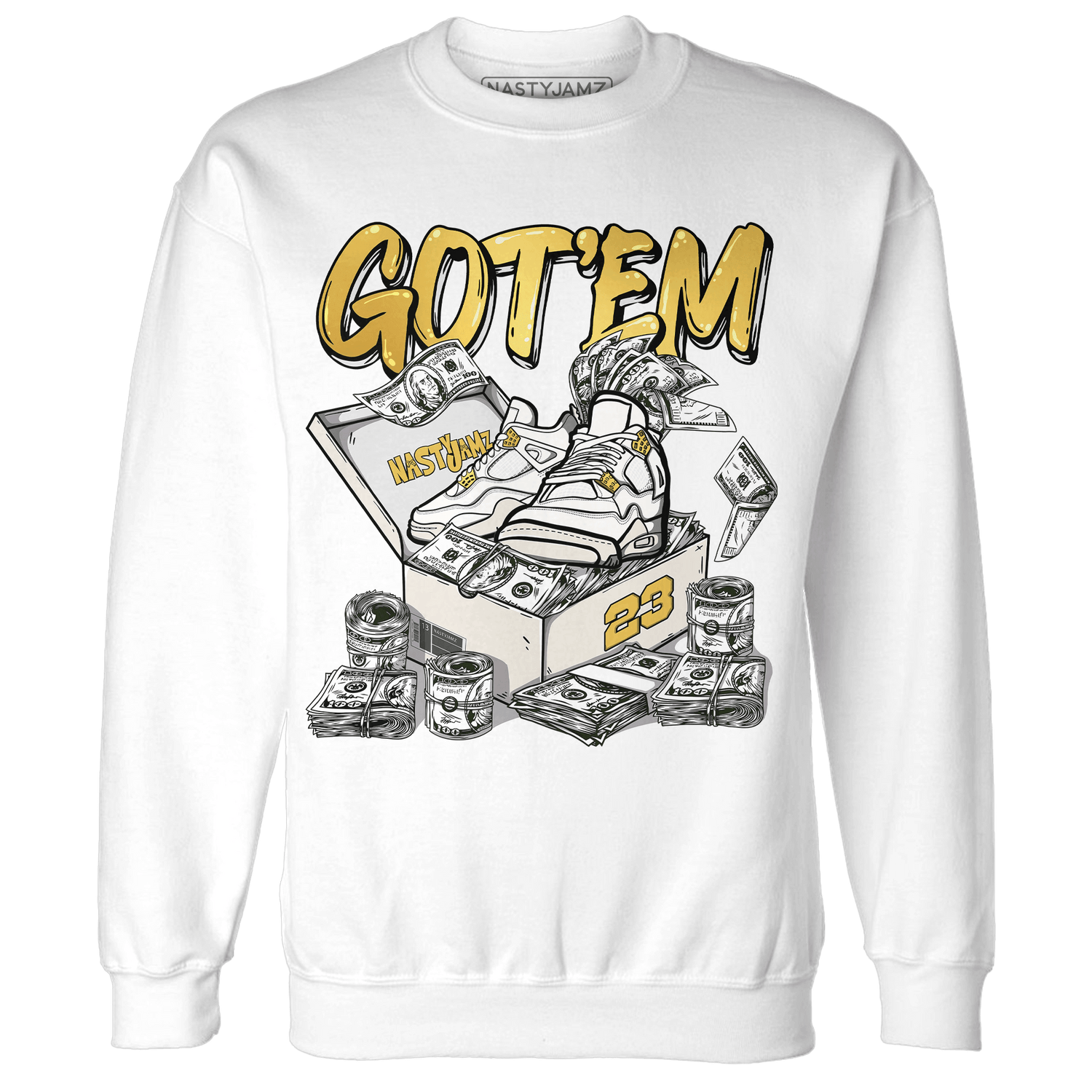 Sail 4s Sweatshirt Match Dollar Sneaker Box - NastyJamz