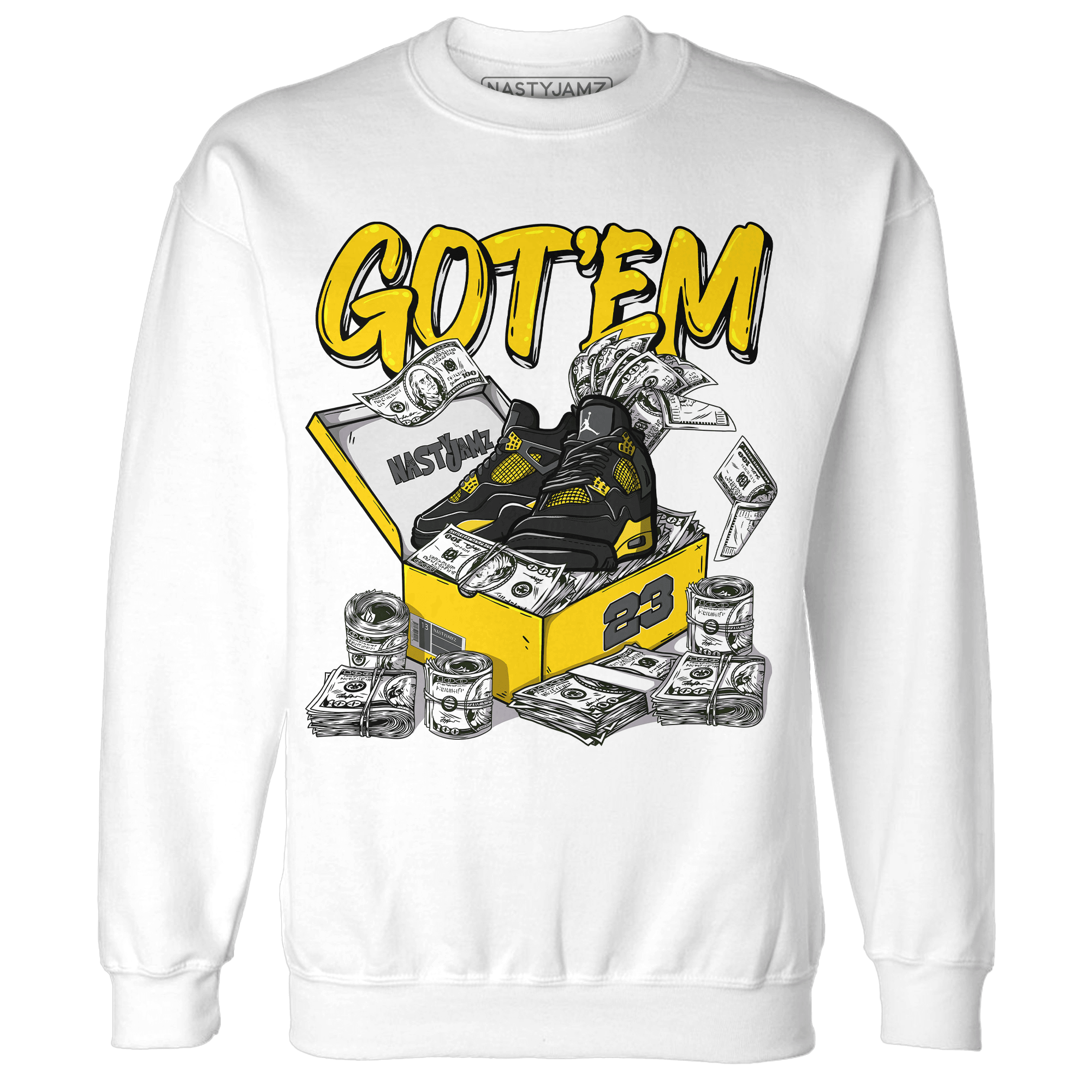 Thunder 4s Sweatshirt Match Dollar Sneaker Box - NastyJamz