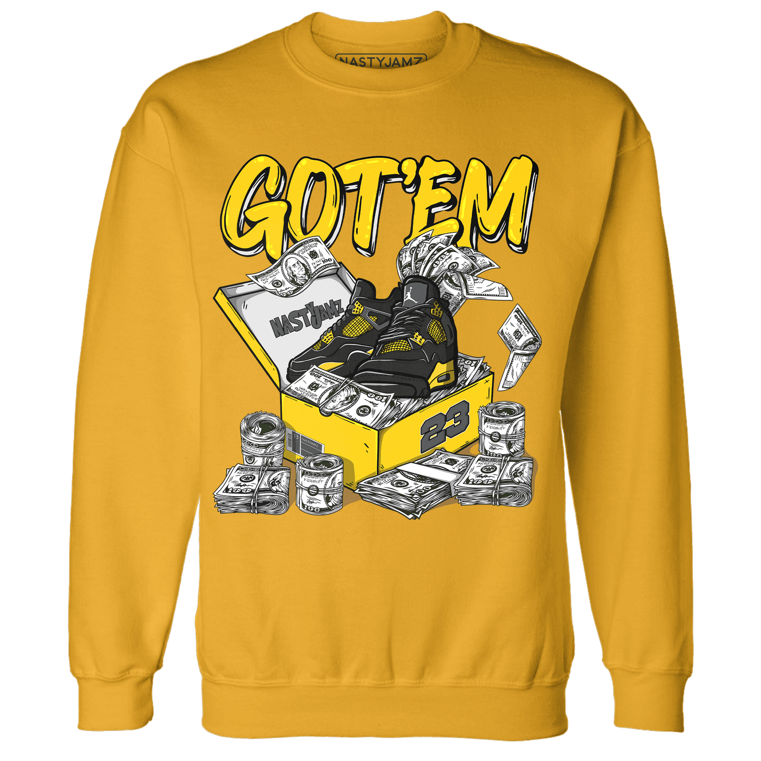 Thunder 4s Sweatshirt Match Dollar Sneaker Box - NastyJamz