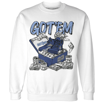 Midnight Navy 5s Sweatshirt Match Dollar Sneaker Box - NastyJamz