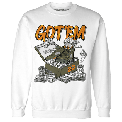 Olive 5s Sweatshirt Match Dollar Sneaker Box - NastyJamz