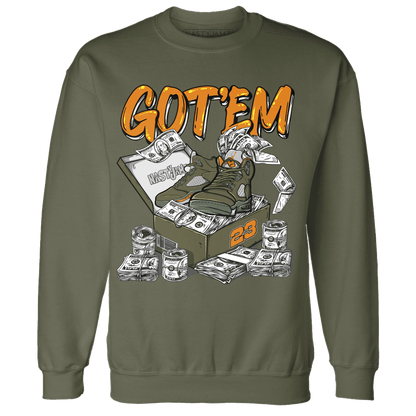 Olive 5s Sweatshirt Match Dollar Sneaker Box - NastyJamz